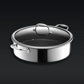 Hybrid Deep Sauté Pan/Chicken Fryer with Lid, 7-Qt