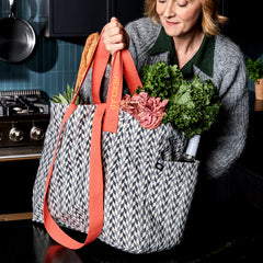 The Everything Everywhere Bag (Chevron-Slate)
